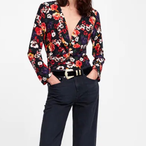 Zara basic floral bodysuit - Picture 4 of 4
